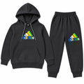 Boys Black Adidas Pocket Winter Hoodie Coord Set (2 Piece) - Size 1 - 12 Years