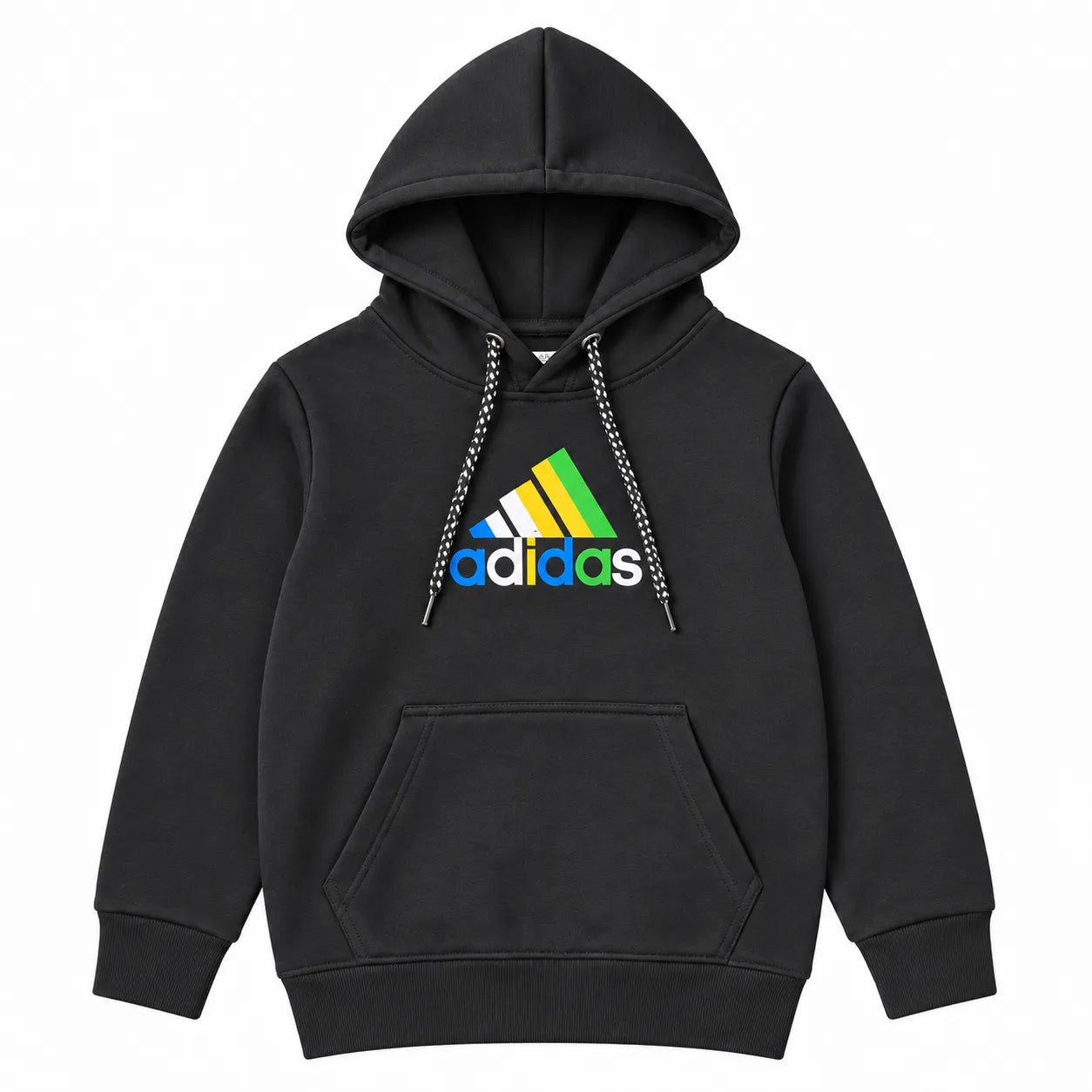 Boys Black Adidas Pocket Winter Hoodie Coord Set (2 Piece) - Size 1 - 12 Years