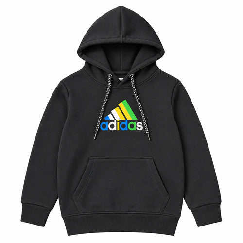 Boys Black Adidas Pocket Winter Hoodie Coord Set (2 Piece) - Size 1 - 12 Years