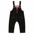 Girls Black Corduroy Dangri (Size 2-5 Years)