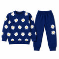 Girls Blue Floral Winter Coord Set (2 Piece) - Size 1 - 12 Years