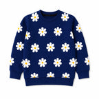 Girls' blue floral winter coordinate set by Lil' Cubs, featuring fleece trousers and matching top for ages 1 to 12 years.