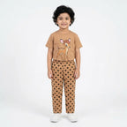 Girls brown Bambi summer coord set with a sleeveless top and shorts for ages 1 to 12, by lilcubspk.
