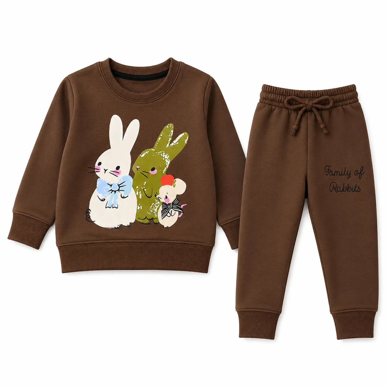 Girls Brown Rabbit Winter Coord Set (2 Piece) - Size 1 - 12 Years