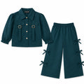 Girls Dark Green Cotton Coord Set (2 Piece) - Age 2 - 10 Years