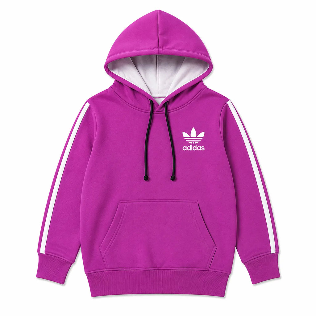 Girls Dark Pink Adidas Winter Hoodie Coord Set (2 Piece) - Size 1 - 12 Years