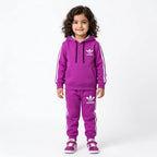 Girls Dark Pink Adidas Winter Hoodie Coord Set (2 Piece) - Size 1 - 12 Years