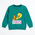Girls Green Vibes Winter Sweatshirt (Size 9 Months - 12 Years)