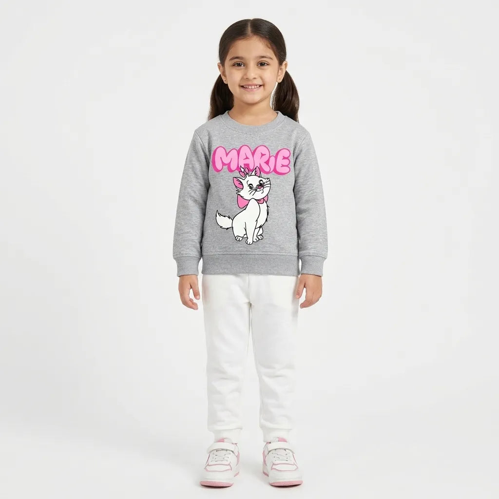 Girls Grey Marie Winter Sweatshirt (Size 9 Months - 12 Years)