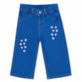 Girls Light Blue Denim Jeans with Star Embroidery (Size 2 - 10 Years)