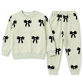 Girls Light Green Bow Winter Coord Set (2 Piece) - Size 1 - 12 Years
