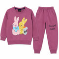 Girls Lilac Rabbit Family Winter Coord Set (2 Piece) - Size 1 - 12 Years
