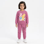 Girls Lilac Rabbit Family Winter Coord Set (2 Piece) - Size 1 - 12 Years