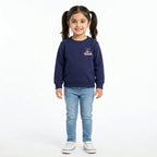 Girls Navy Blue Lilo & Stitch Winter Sweatshirt (Size 9 Months - 12 Years)