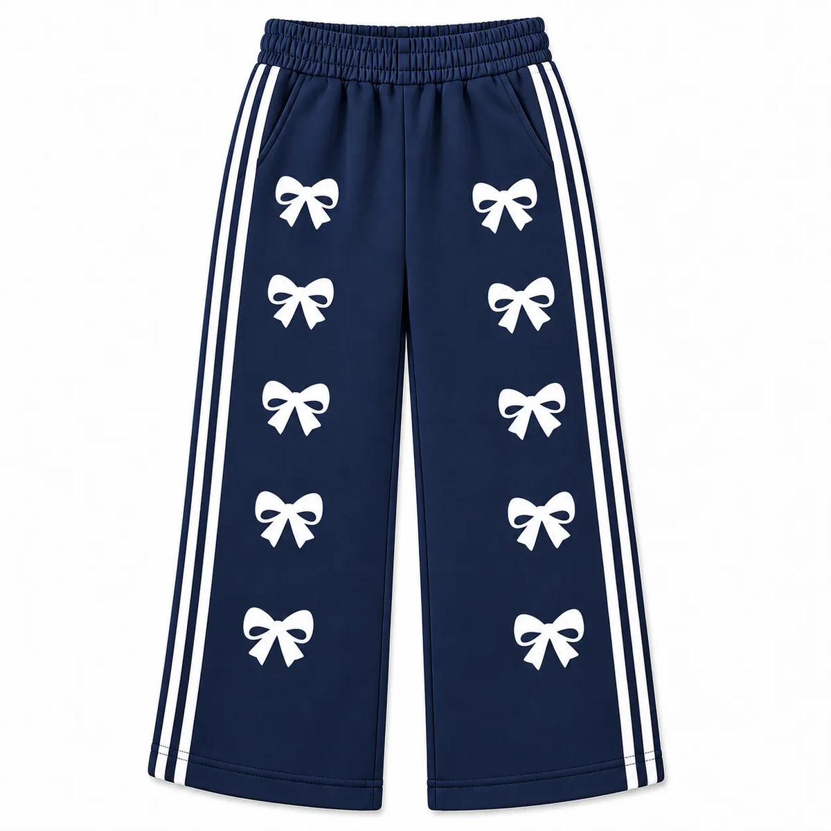 Girls Navy Blue London & Bow Winter Hoodie Coord Set (2 Piece) - Size 1 - 12 Years