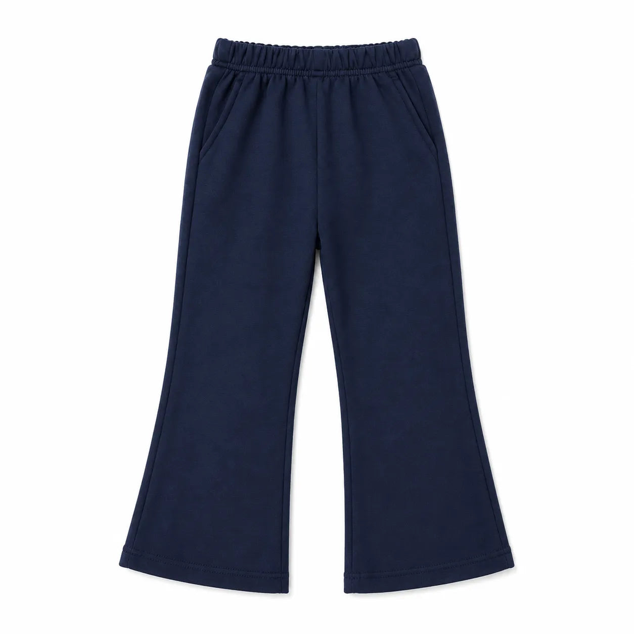 Girls Navy Blue & White Lining with Bow Winter Coord Set (2 Piece) - Size 1 - 12 Years