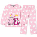 Girls Pink Cute Cat Summer Coord Set (2 Piece) - Size 1 - 12 Years