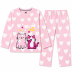 Girls Pink Cute Cat Summer Coord Set (2 Piece) - Size 1 - 12 Years
