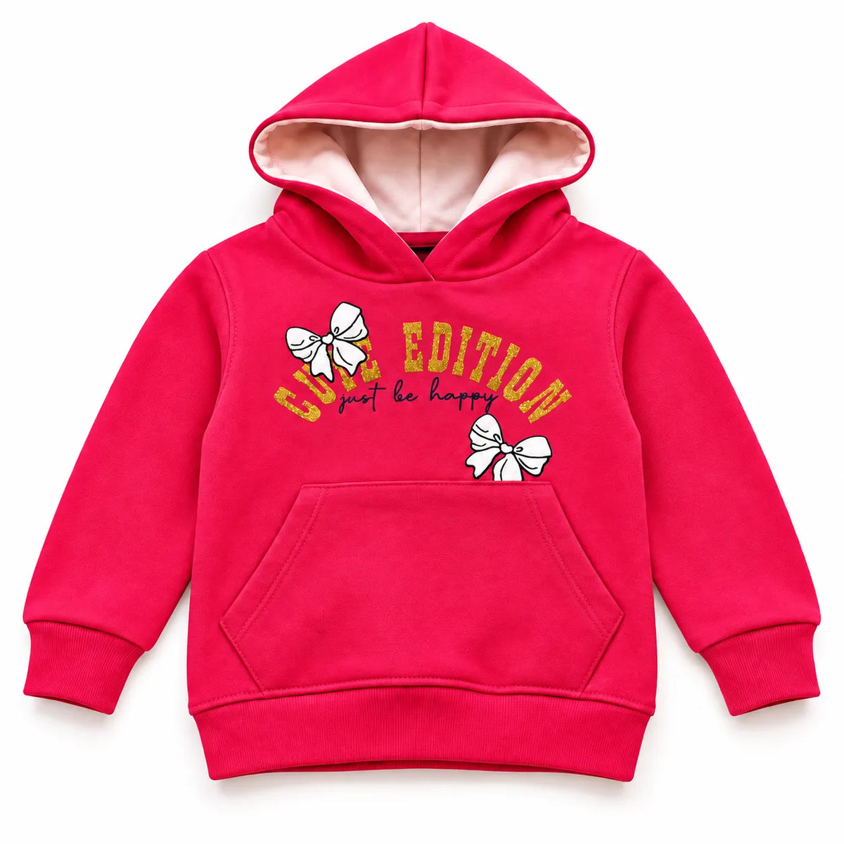 Girls Pink Cute Edition Winter Sweatshirt (Size 9 Months - 12 Years)