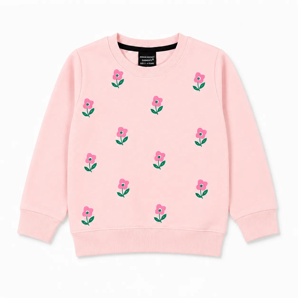 Girls Pink Floral Winter Coord Set (2 Piece) - Size 1 - 12 Years