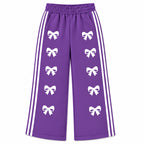 Girls Purple London & Bow Winter Hoodie Coord Set (2 Piece) - Size 1 - 12 Years
