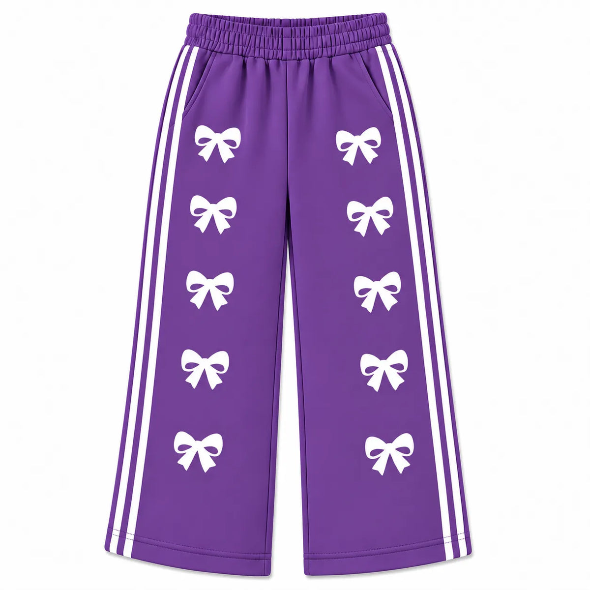 Girls Purple London & Bow Winter Hoodie Coord Set (2 Piece) - Size 1 - 12 Years