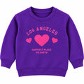 Girls Purple Los Angeles Winter Sweatshirt (Size 9 Months - 12 Years)