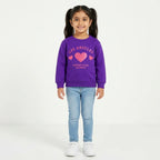 Girls Purple Los Angeles Winter Sweatshirt (Size 9 Months - 12 Years)