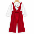 Girls Red Hello Kitty Print Dangri Jumpsuit – 2 Piece (Size 4 - 10 Years)