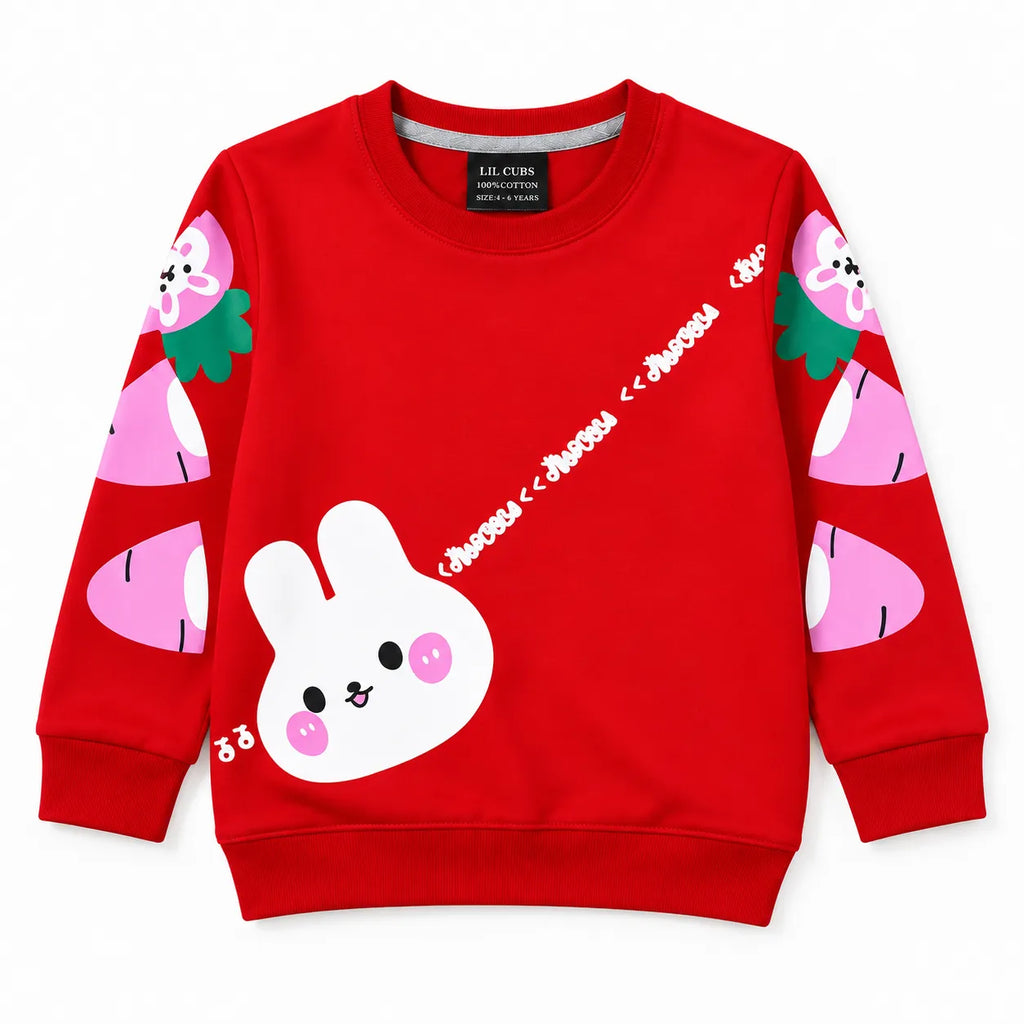 Girls Red Rabbit Winter Coord Set (2 Piece) - Size 1 - 12 Years