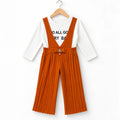 Girls Rust All Good Print Dangri Jumpsuit – 2 Piece (Size 4 - 10 Years)