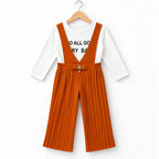 Girls Rust All Good Print Dangri Jumpsuit – 2 Piece (Size 4 - 10 Years)
