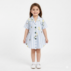 Girls Cotton Frocks - Girls Light Blue Floral Frocks - Kidswear Brand in Pakistan - Affordable Summer Wear - Summer Frocks - Kids Frocks of Age 1 to 6 Years - Trendy Kidswear