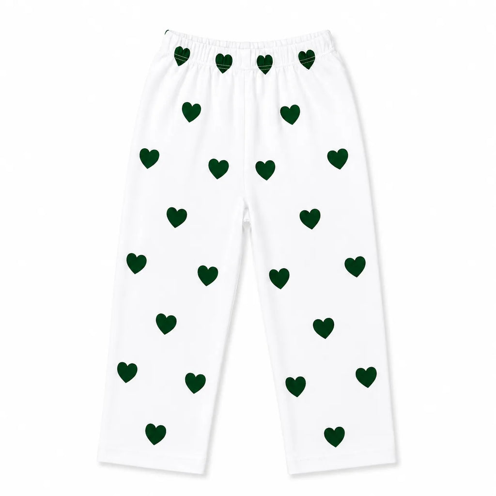 Girls White 14th August Heart Summer Coord Set (2 Piece) - Age 1 - 12 Years