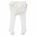 Girls White Floral Cotton Leggy (Size 1-5 Years)