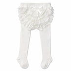 Girls White Floral Cotton Leggy (Size 1-5 Years)