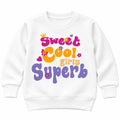 Girls White Sweet Cool Superb Winter Sweatshirt (Size 9 Months - 12 Years)