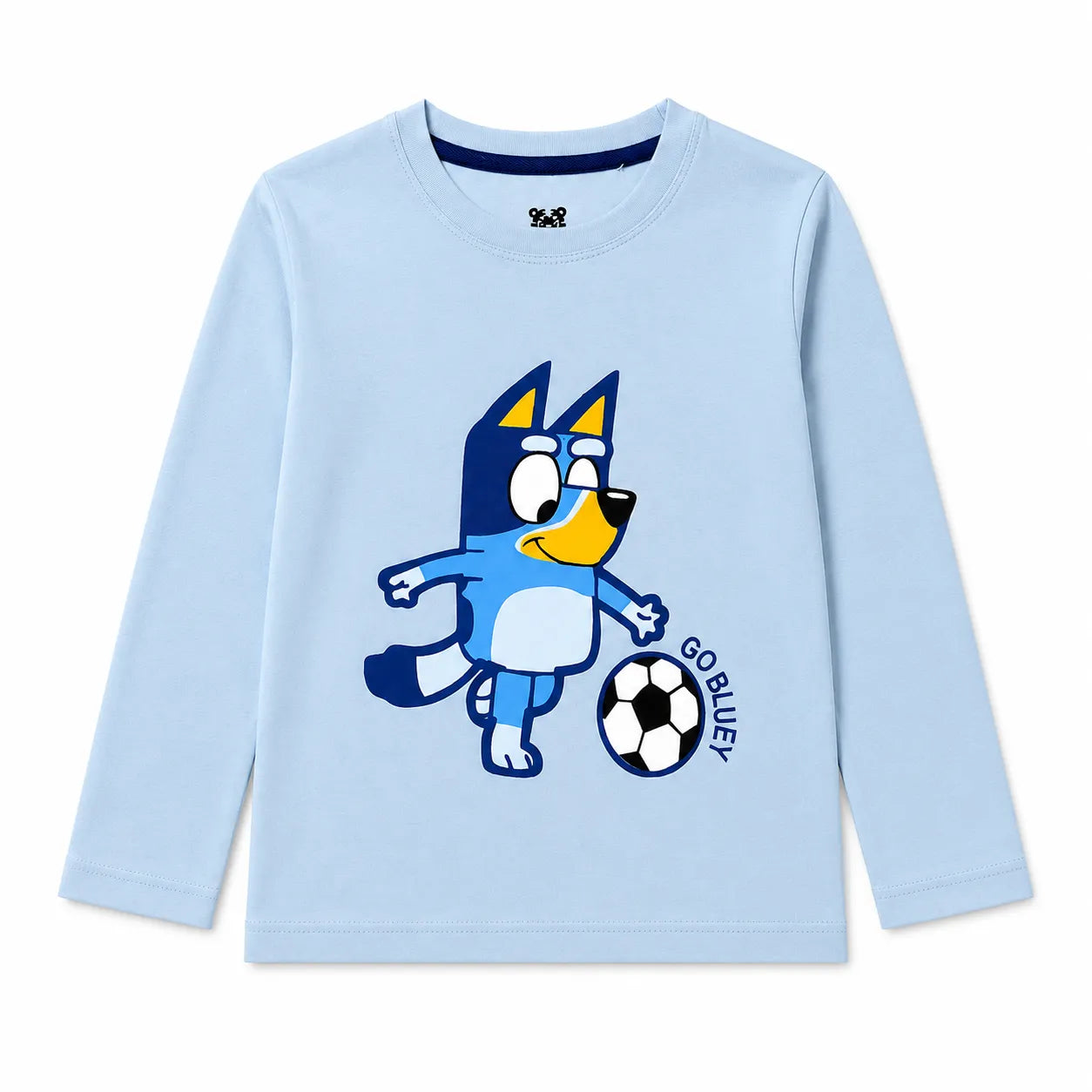 Light blue summer coord set for kids by Lil' Cubs, featuring a long-sleeve top and matching shorts perfect for warm weather.