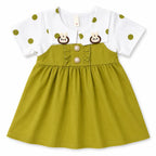 Girls Green Bunny Cotton Frock (Age 3 Months - 3 Years)