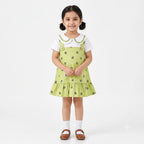Girls Green Flower Cotton Frock (Age 3 Months - 3 Years)
