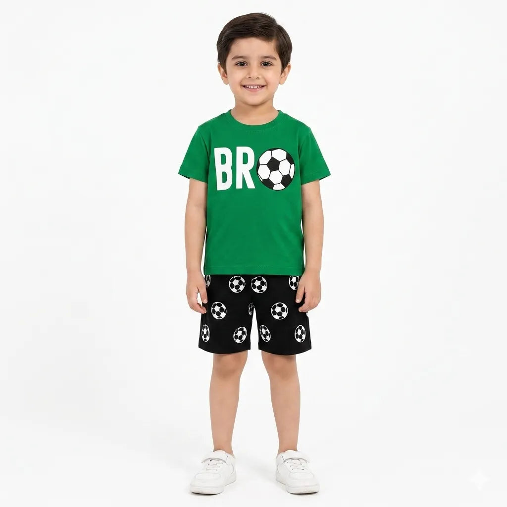 Green Bro Summer Coord Set for Boys (1–12 Years)