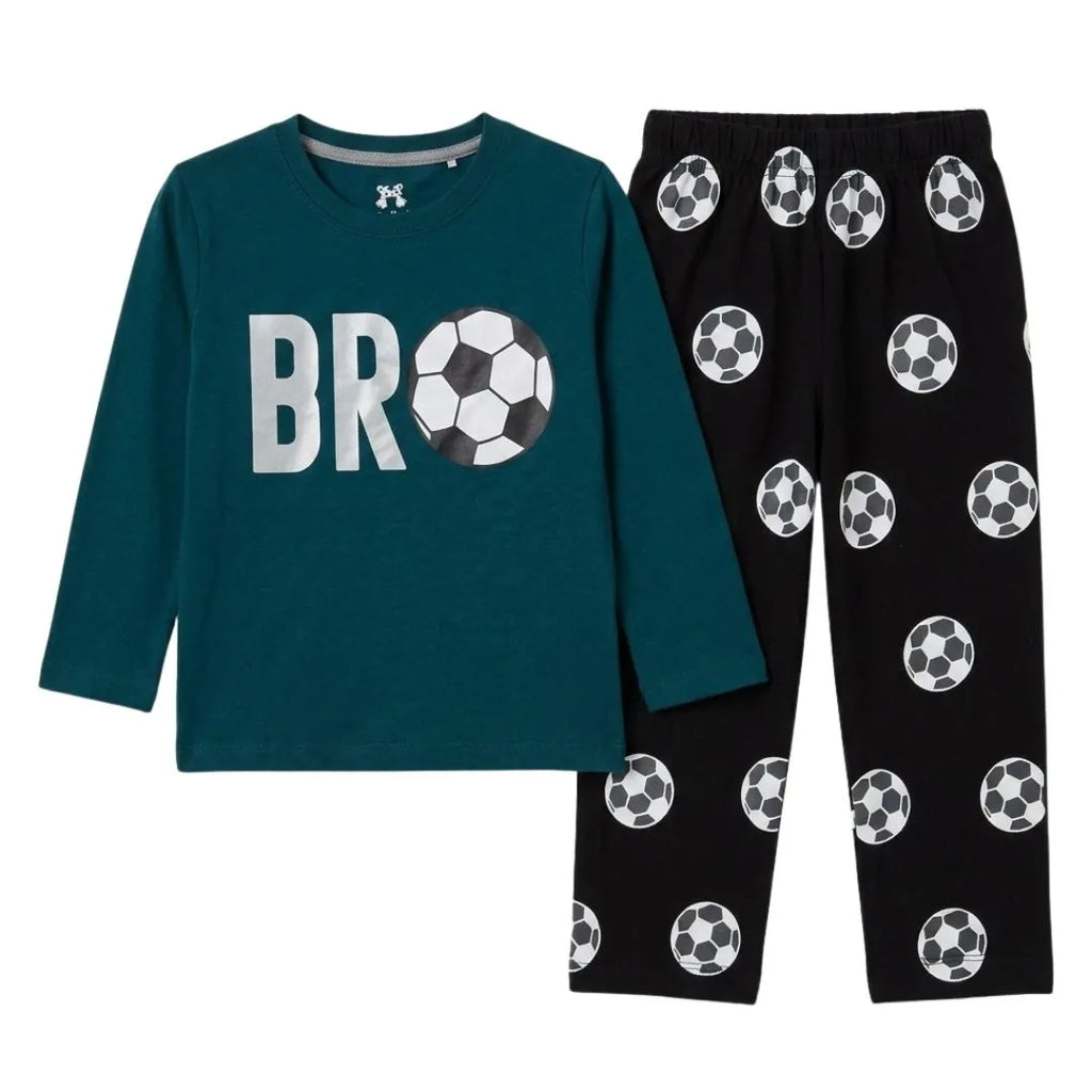 Green Bro Print Summer Coord Set (2-Piece)