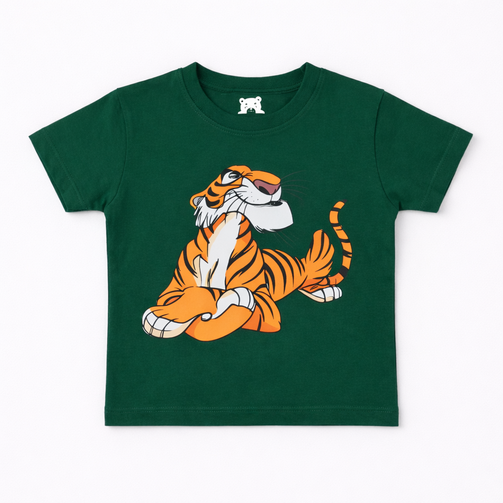 Trendy Kidswear Summer Coord Set - The Jungle Book Print Kids Outfit - Green Coord Set - Top Kidswear Brand Pakistan - Jersey Cotton Fabric - Lil' Cubs