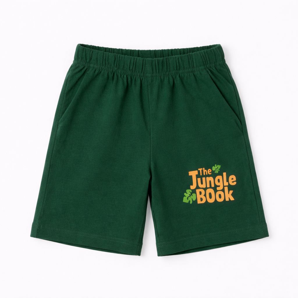 Trendy Kidswear Summer Coord Set - The Jungle Book Print Kids Outfit - Green Coord Set - Top Kidswear Brand Pakistan - Jersey Cotton Fabric - Lil' Cubs