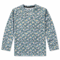 Grey Long Sleeves T-Shirt with Green Floral Print - Cotton Fabric - Affordable Summer Outfits - Kidswear Brand in Pakistan - Trendy Summer Articles - Lil' Cubs
