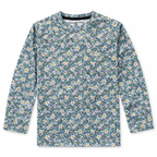 Grey Long Sleeves T-Shirt with Green Floral Print - Cotton Fabric - Affordable Summer Outfits - Kidswear Brand in Pakistan - Trendy Summer Articles - Lil' Cubs