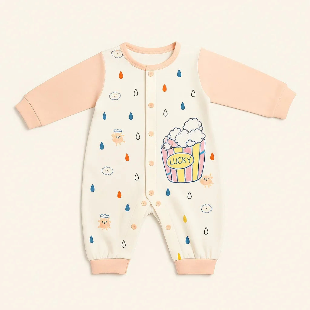 Lucky Popcorn Imported Baby Romper – Unisex (3 Months to 2 Years) - Lil' Cubs