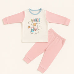 Lueki Bunny Imported Baby Suit for Girls – Pink Mid-Season Set (6 Months to 2 Years)