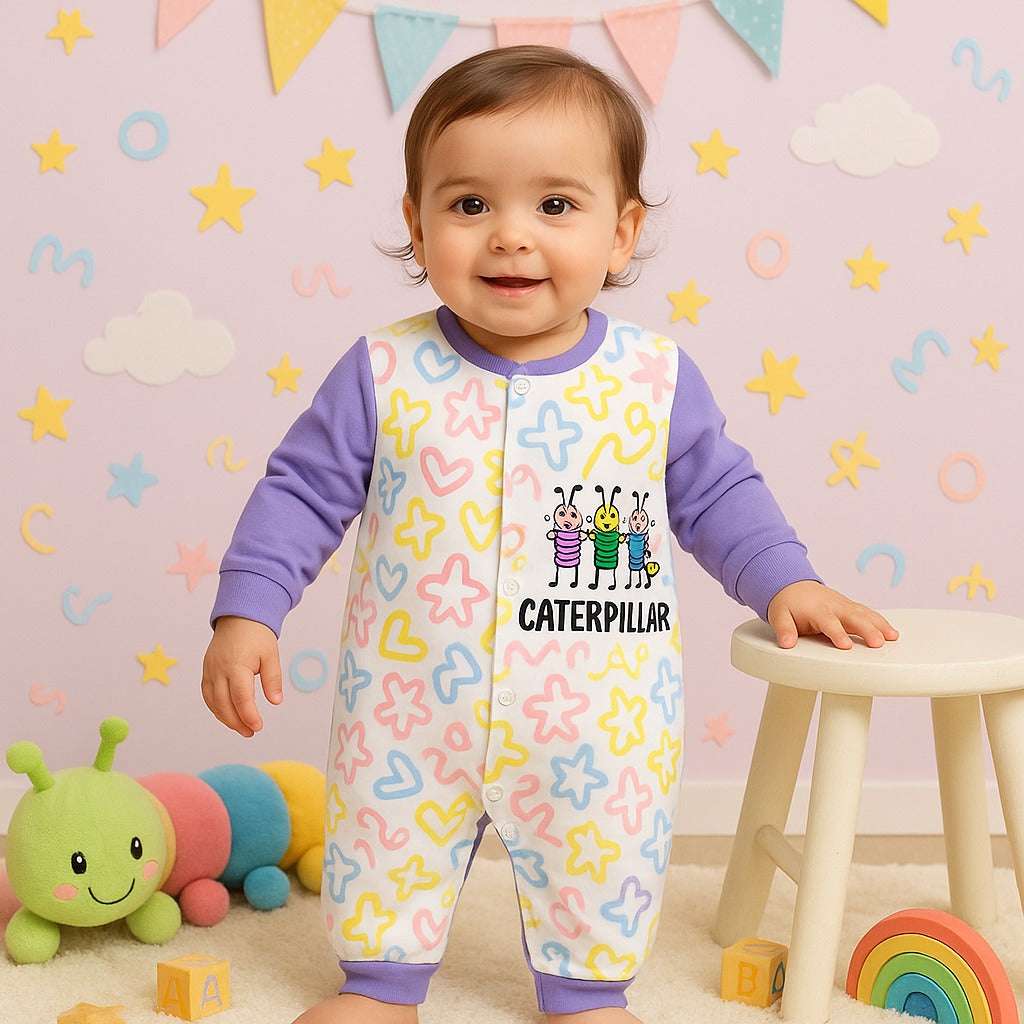 Caterpillar Unisex Baby Romper – Full Sleeves, Mid-Season (3 Months to 2 Years)