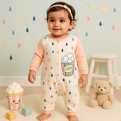 Lucky Popcorn Imported Baby Romper – Unisex (3 Months to 2 Years)